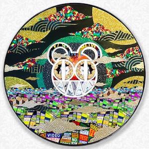 This Isn't Happening (Radiohead) - Arte em colagem recortada à mão em disco de vinil - Decoração de parede