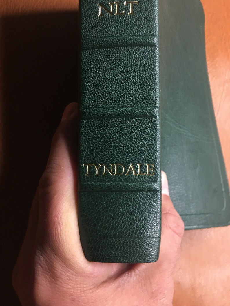 NLT Large Print Compact Bible in Sokoto Goatskin Made To Etsy