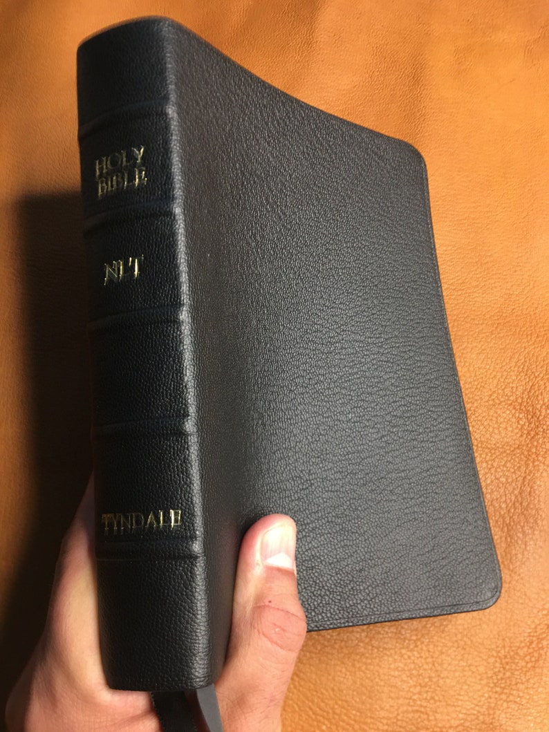 NLT Large Print Compact Bible in Sully Chèvre Goatskin Made Etsy