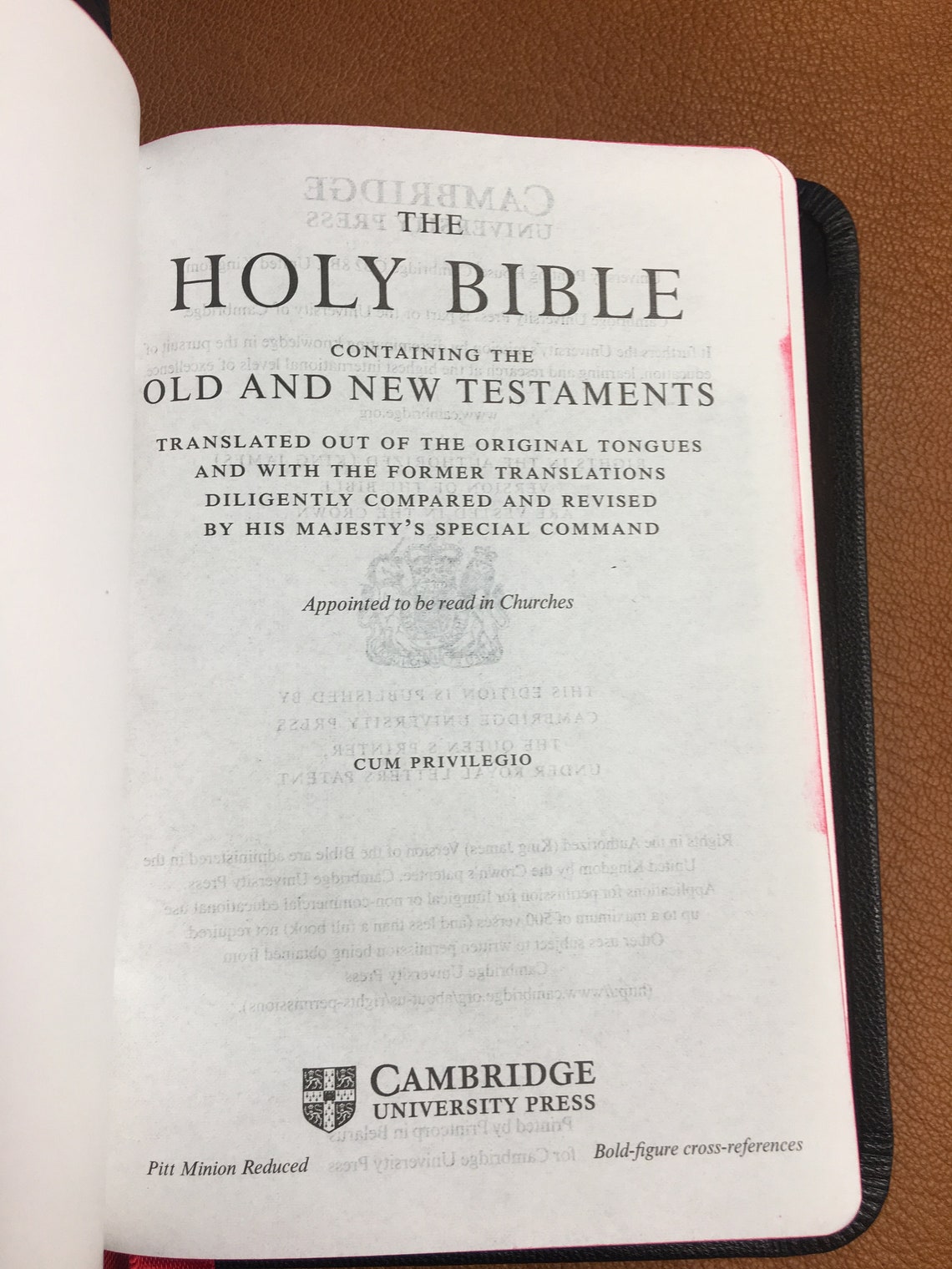 Cambridge KJV Pocket Reference Bible in Sokoto Goatskin Made Etsy