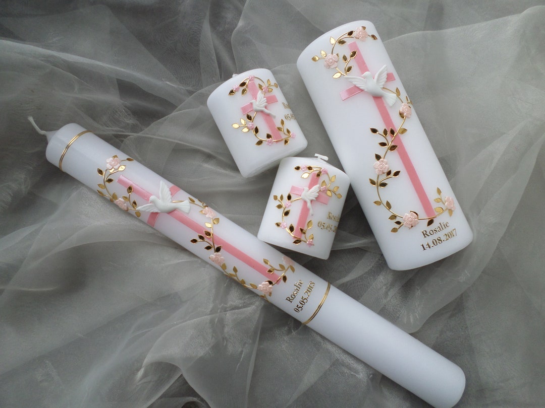 Baptism Candle Baptism Candles Baptism Candle Girl Baptism Etsy