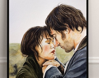 Pride & Prejudice Print: Jane Austen Watercolor Illustration