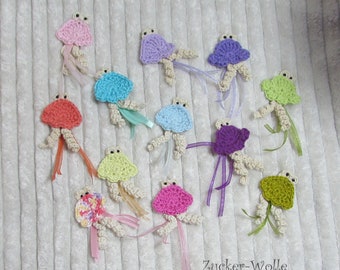 Apliques de crochet de medusas medusas