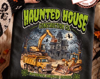 Halloween Construction Co png, camiseta de Halloween para niños png, otoño png, Halloween vintage png, sudadera de Halloween png, Halloween para niños png