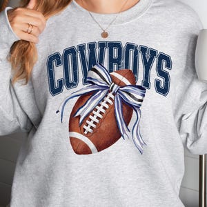 Cowboys sublimation png, cute football png, dallas football png, cowboys shirt png, sublimation png, coquette bow, girly football png