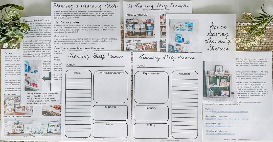 Learning Shelf Planner Etsy