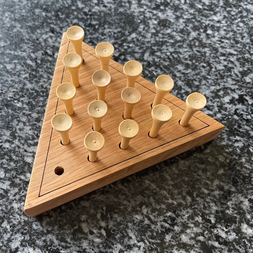 Triangle Peg Game Etsy
