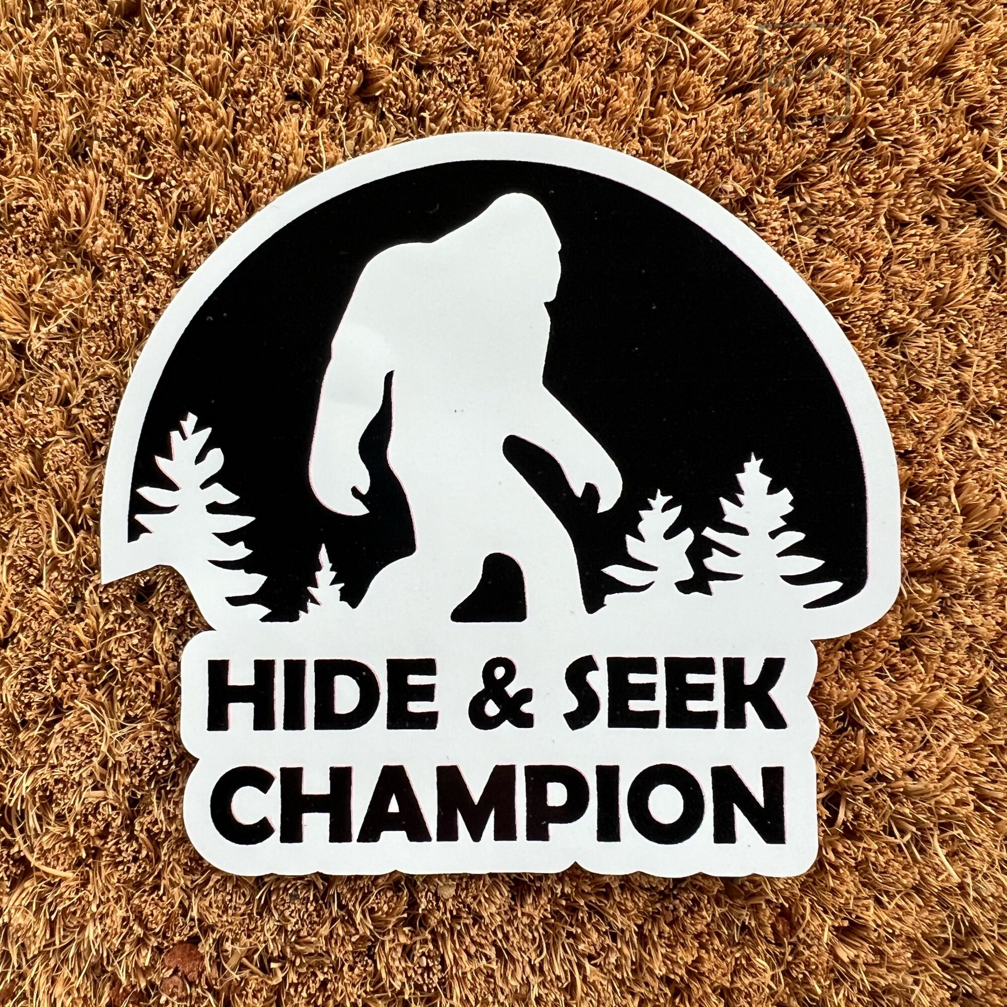 Bigfoot Hide and Seek Champion Sticker Etsy