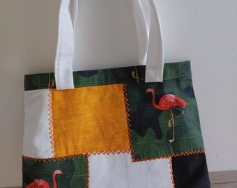 Kleiner Shopper / Tasche / Einkaufstasche / Einkaufsbeutel, Upcycling Projekt,  Patchwork