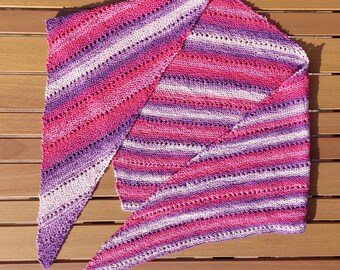 Lichte sjaal in roze en paars