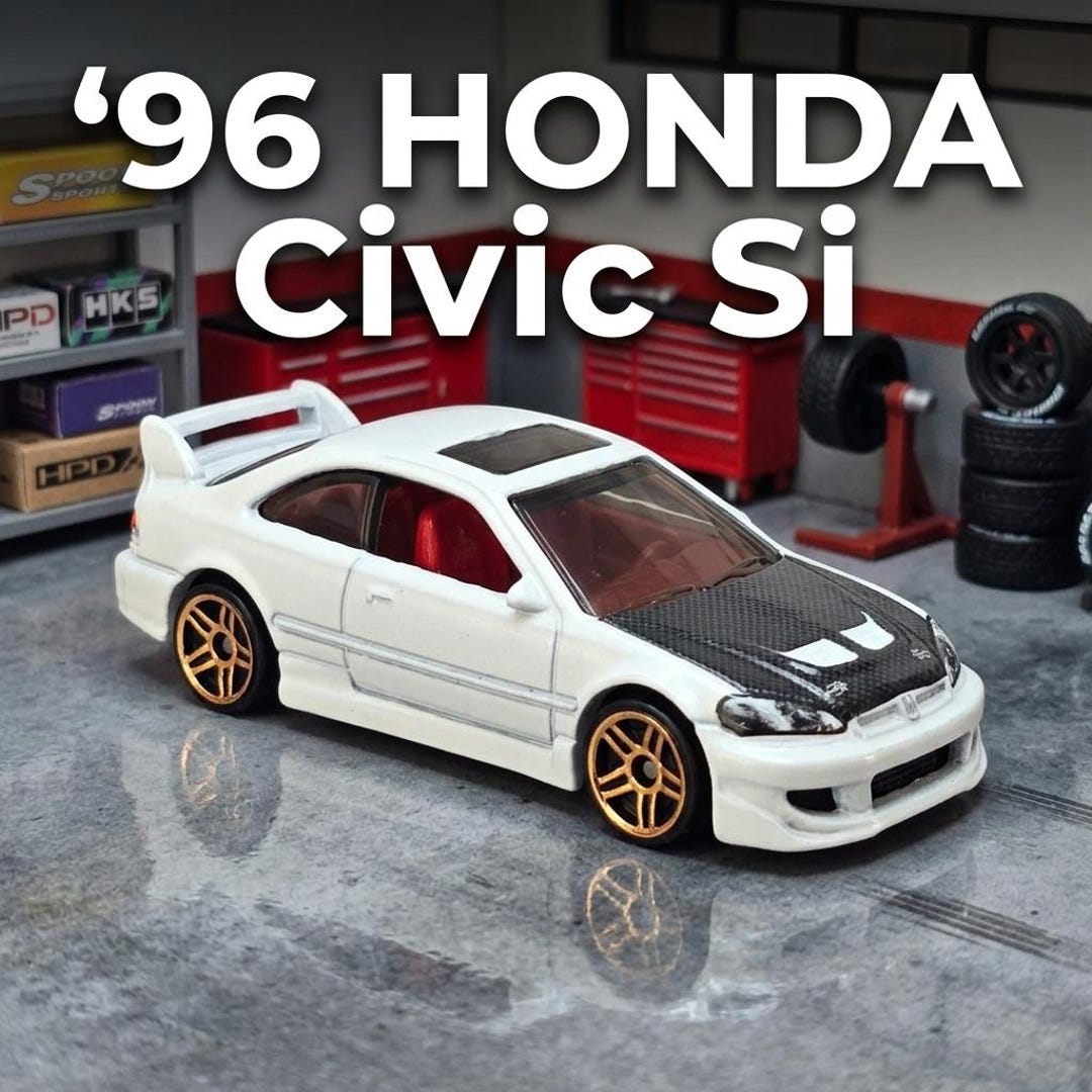 1/64 ホットウィール スーパーストリート HONDA シビック SI 1996 HONDA Civic Si Hot Wheels Scale 1:64 - Etsy