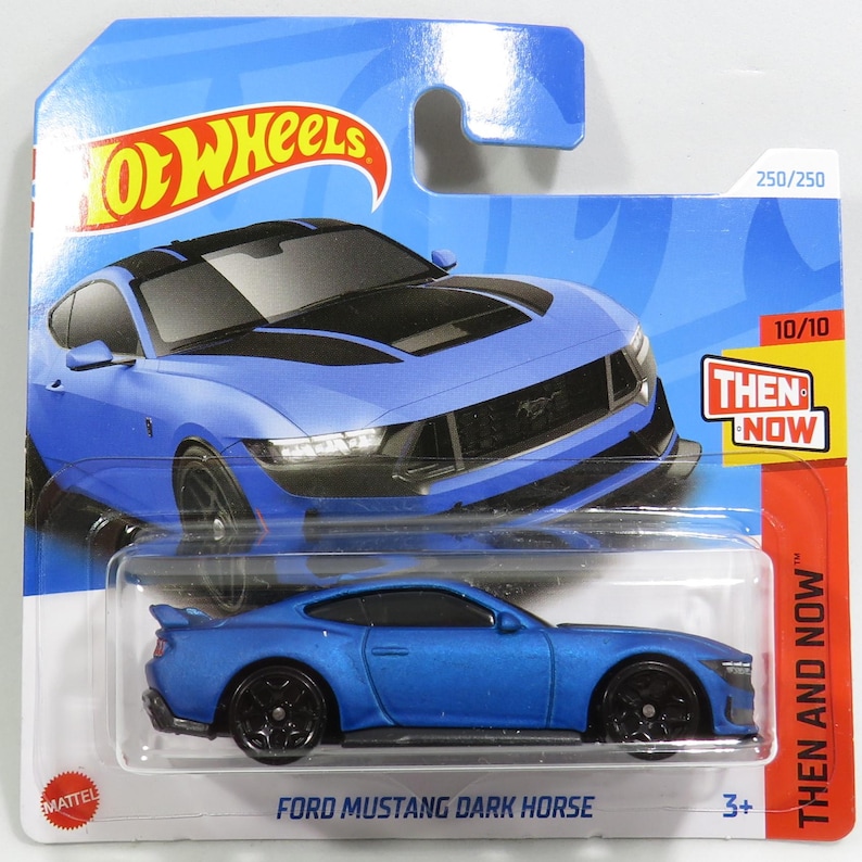 FORD MUSTANG Dark Horse Blue Hot Wheels HRY93 Then and Now 2024 250/250 ...