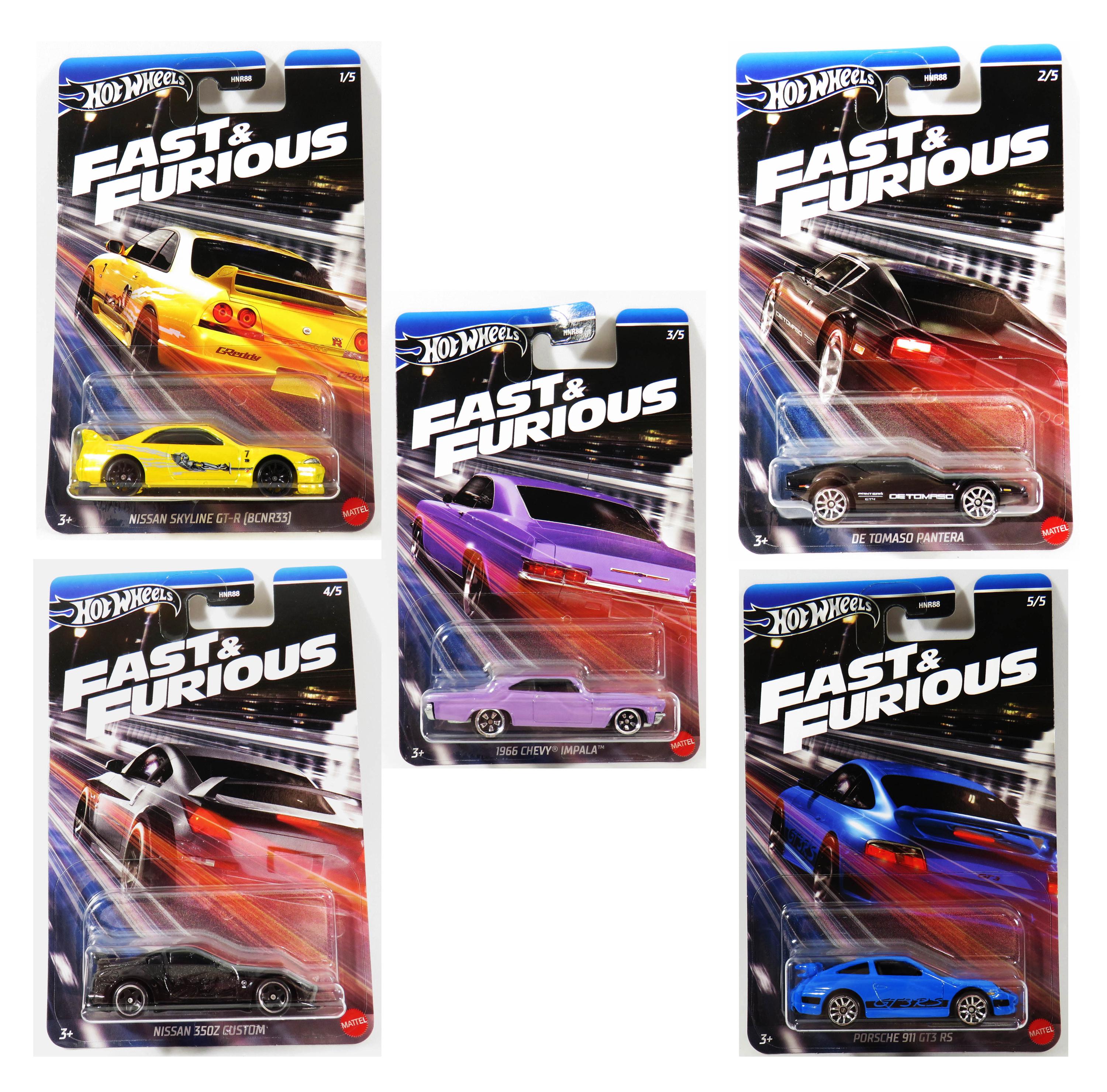 Lot 5 Hot Wheels Cars Fast & Furious HNR88 Year 2024 Scale 1:64 - Etsy