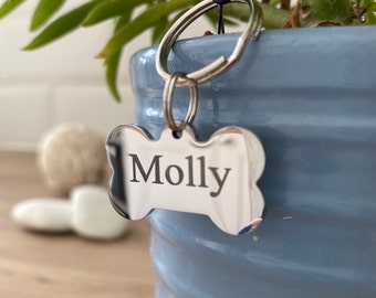 Personalised Engraved Dog Tag - Bone Shaped in Beautiful Stainless Steel