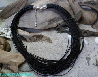 Necklace satin ribbons black