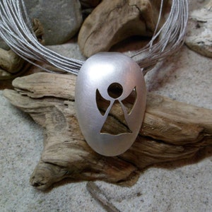 Besteckschmuck Collier, versilbert, Engel