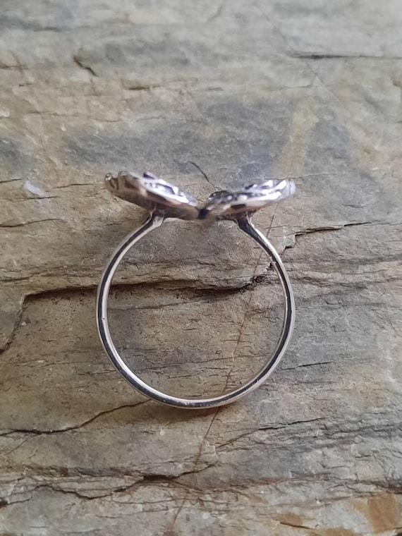 Anello Ali D'angelo In Argento 925 – Fatto A Mano In Thailandia, Finitura Lucida E Ossidata, Misura Regolabile - 4
