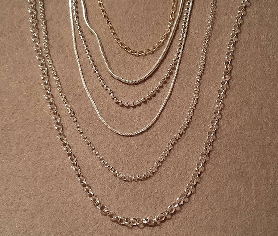 Collana Argento Massiccio 925 Italy Catena Uomo In Argento Sterling 925 Italia - Modello Figaro, Pura 925, Lunghezza 22 Pollici - Sac Silver Catena Figaro Argento 925 22 Pollici Uomo - Foto 2