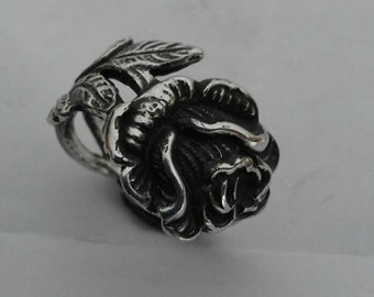 Cutlery jewelry ring, silver 800/, Hildesheim rose