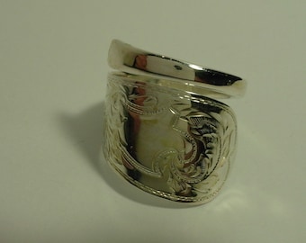 Besteck- Ring Silber, mit Gravur, Schiene nebenbei