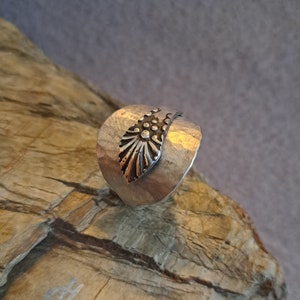 Cutlery ring 925/- sterling silver from a mocha spoon