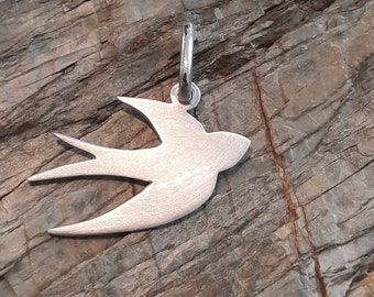 Pendant, Swallow in 925/- Sterling silver
