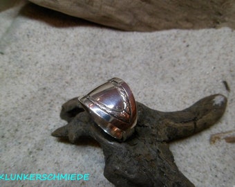 Bague à couverts en argent, 800/-, Art Déco