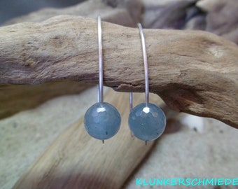 Aquamarine earrings 925/- silver