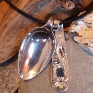 Cutlery jewelry pendant 800/- from a teaspoon old Eastern giant pattern
