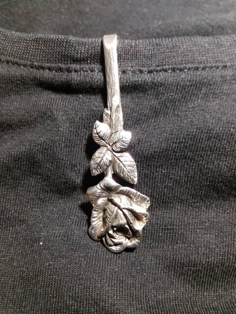 Helpsheimerrose Tie Clip and Ged\u00f6ns Clamp 800 Silver