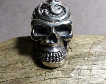 Crâne, bague en argent tête de mort en argent sterling 925