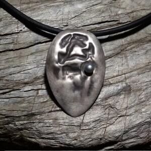 Pendant, spoon, cutlery jewelry in 800/- silver