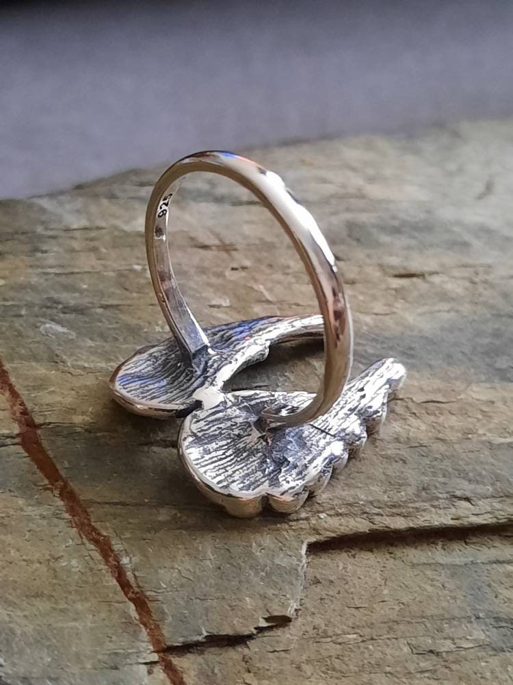 Anello Ali D'angelo In Argento 925 – Fatto A Mano In Thailandia, Finitura Lucida E Ossidata, Misura Regolabile - 5