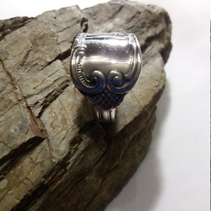 Cutlery jewelry ring silver plated, 100/- edition