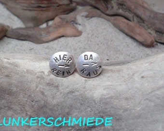 in here -&gt; out there -&gt; &quot;Ear studs 925/- silver