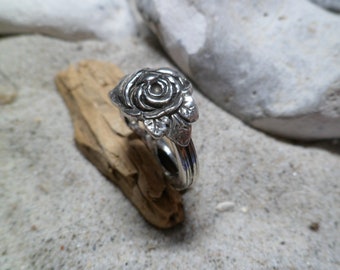 Cutlery ring 800/- silver, Hildesheim rose