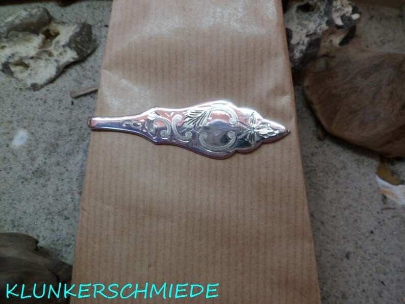 Helpsheimerrose Tie Clip and Ged\u00f6ns Clamp 800 Silver