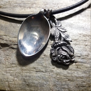 Cutlery jewelry pendant 800/- made from a mocha spoon
