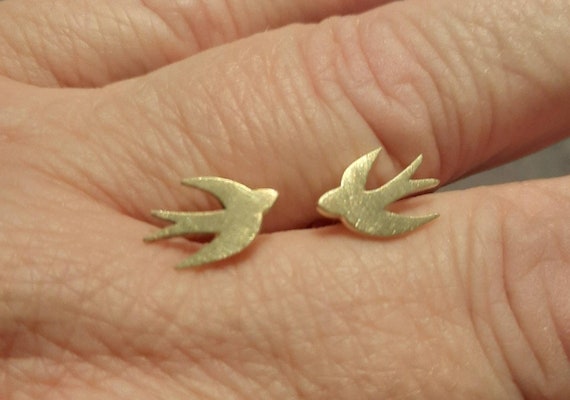 Swallow earrings gold deals