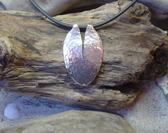 Cutlery jewelry spoon pendant forged, silver plated