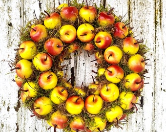 Artificial fruit apple wreath table wreath