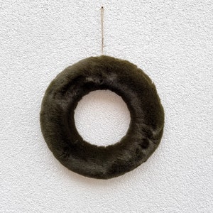 Pompom wreath, plush wreath, door wreath, table wreath