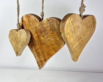 Wooden heart for hanging