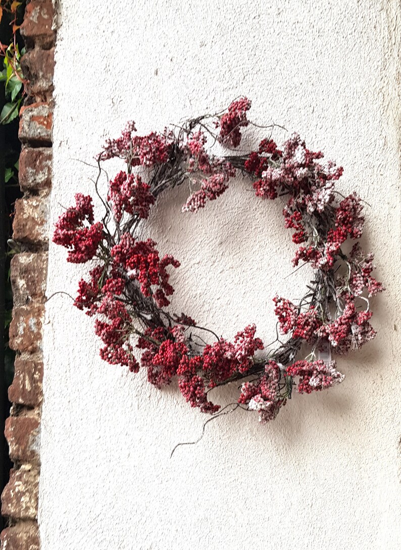Weihnachtskranz Mit Roten Beeren - Adventskranz Dekoration Für Tür & Wand