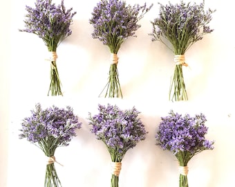 Bouquet of purple sea lavender bouquet dried