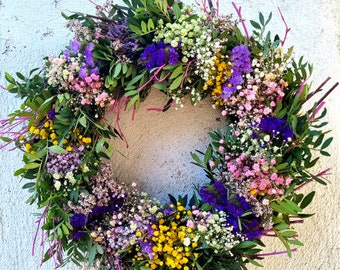 Sommerkranz kunterbunt Türkranz alle Jahreszeiten zeitlos Konfetti GELB