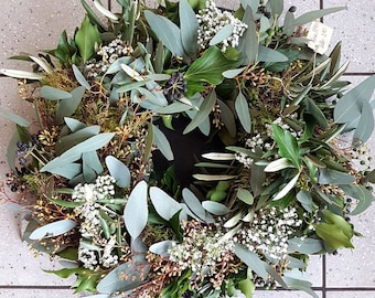 Frühlingskranz Naturkranz  Landhausstil Türkranz Tischkranz