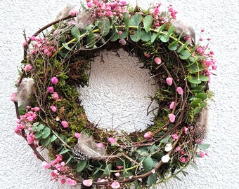 Frühlingskranz rosa Weidenkätzchen - Cottagestyle