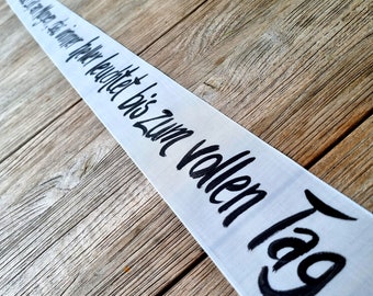 Handwritten Ribbon Sash Table Runner