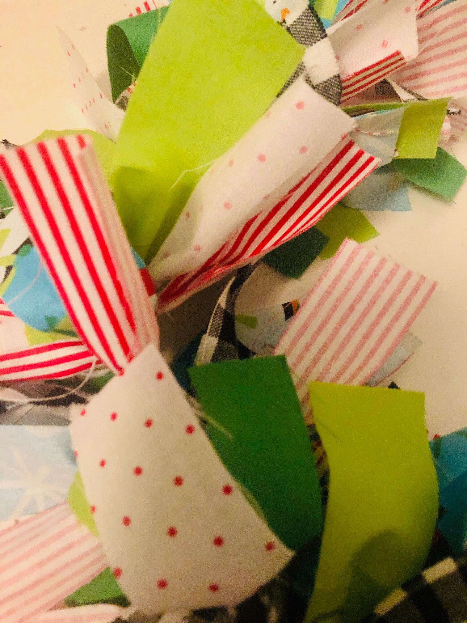 5 1/2 ft. Christmas RagTie Garland Christmas Garland  Etsy